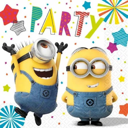 16 Servietten "Minions" 33cm - Party im Karton