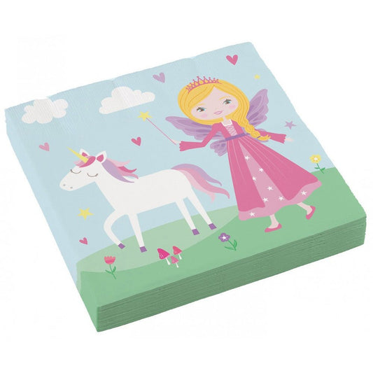 20 Servietten "Prinzessin und Pferd" 33cm - Party im Karton