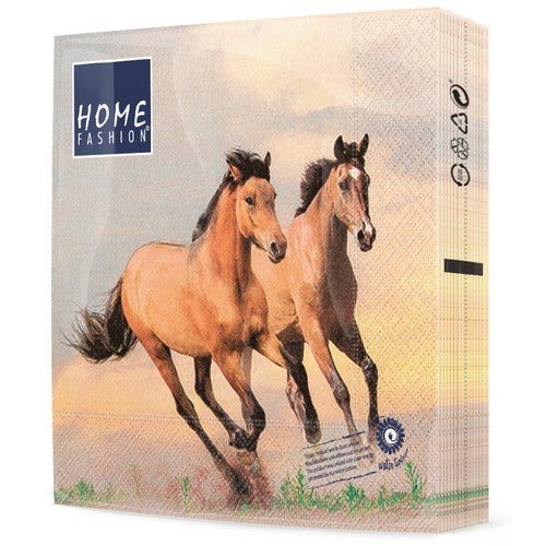 20 Servietten "Wilde Pferde" 33cm - Party im Karton
