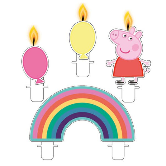 4 Kerzen "Peppa Wutz" - Amscan - Party im Karton