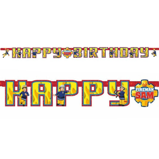 Bannergirlande "Feuerwehrmann Sam" - 180cm - Party im Karton