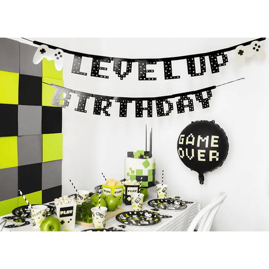 Bannergirlande "Level Up - Birthday" 2,5m - Party im Karton