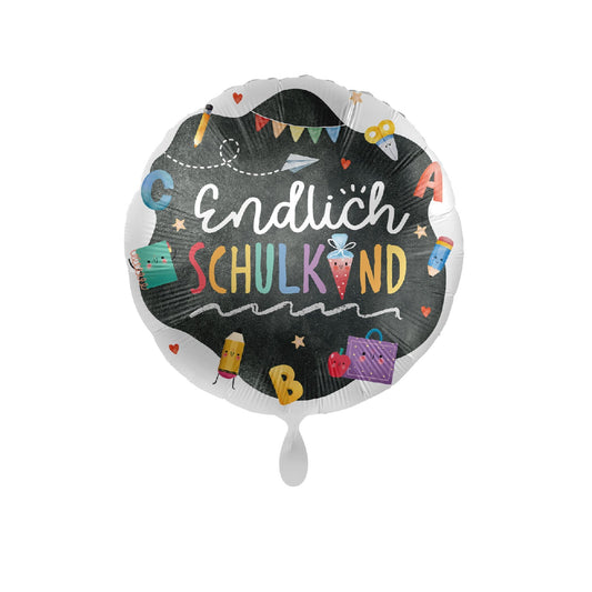 Folienballon Einschulung "Tafel" 43cm - Party im Karton