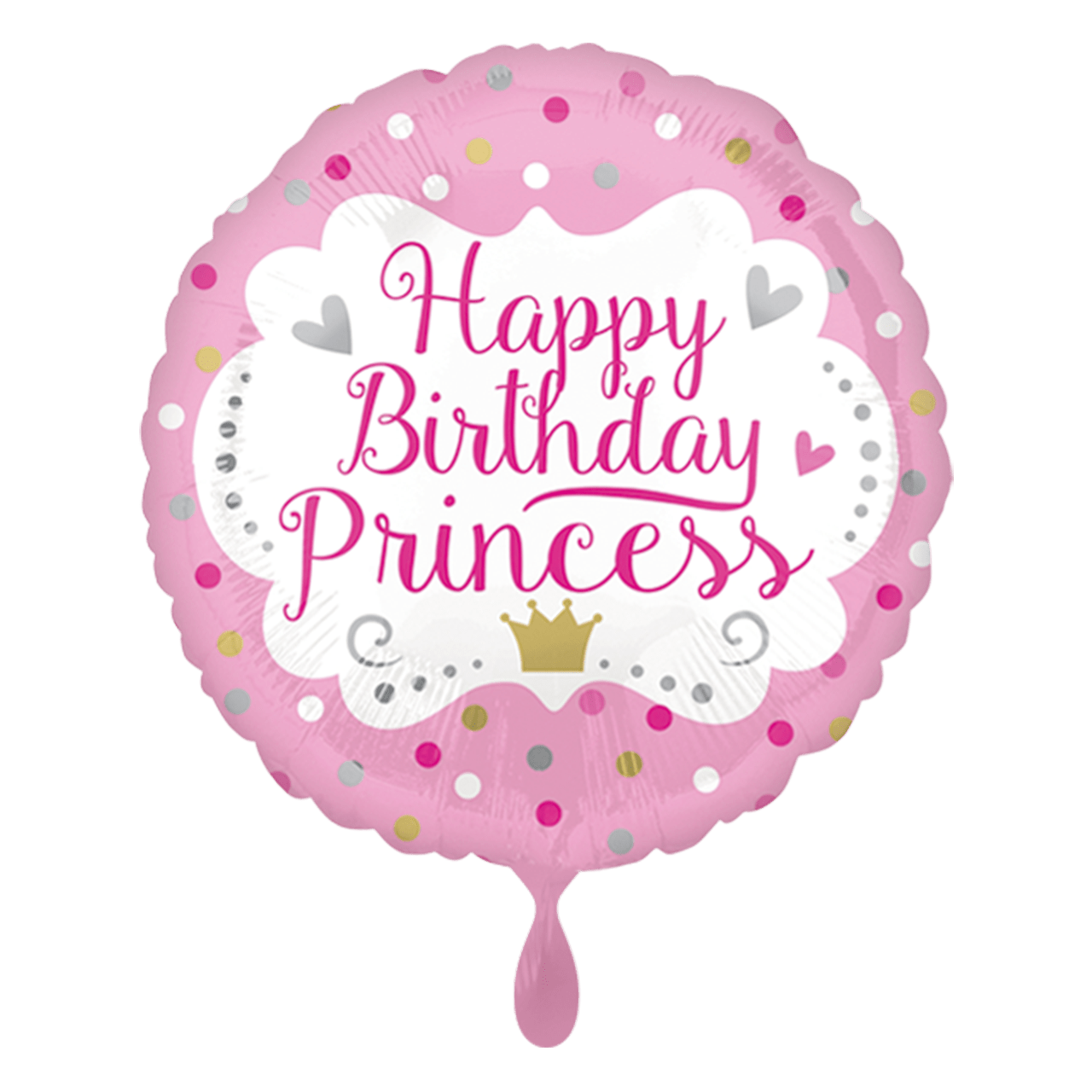 Folienballon "Happy Birthday Prinzessin" 43cm - Anagram - Party im Karton