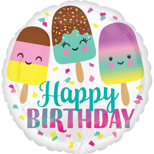 Folienballon "Happy Ice Birthday" 43cm - Party im Karton