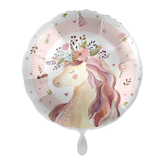 Folienballon "Pastell Einhorn" 43cm - Party im Karton