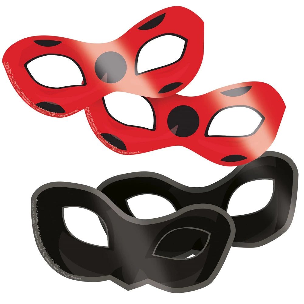 Masken "Miraculous Ladybug" 8 Stück - Party im Karton