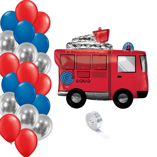 Partykarton "Feuerwehrparty" 27 Teile - Party im Karton