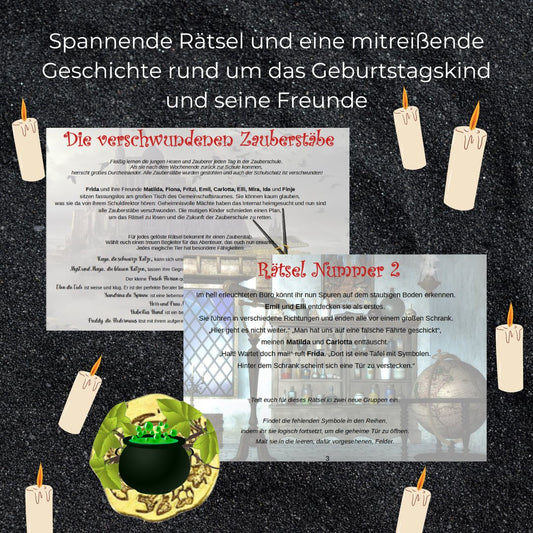 Schatzsuche: Die verschwundenen Zauberstäbe - Party im Karton