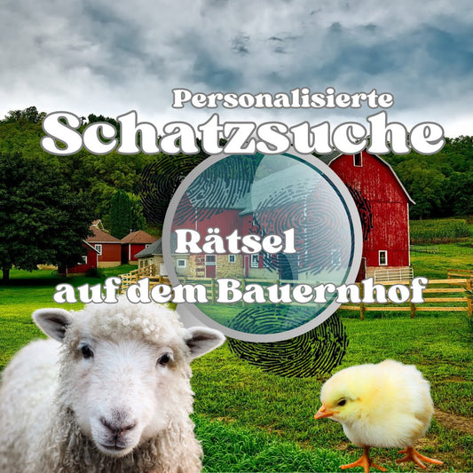 Schatzsuche: Rätsel auf dem Bauernhof - Party im Karton