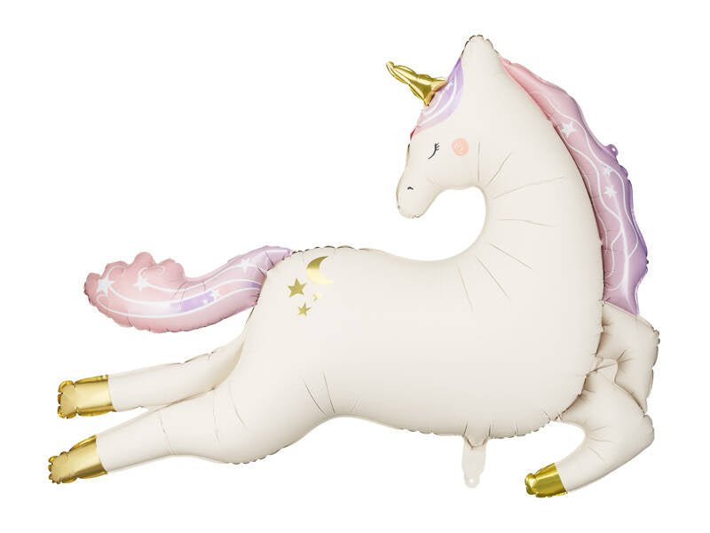 XXL Folienballon "Fliegendes Einhorn" 126x106cm - Party im Karton
