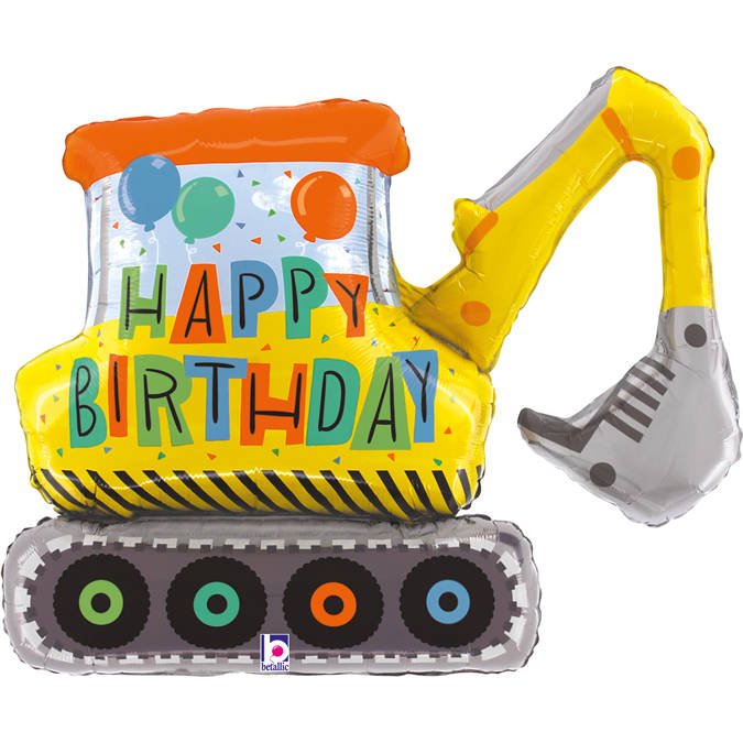 XXL Folienballon "Happy Birthday Bagger" 79cm - Party im Karton