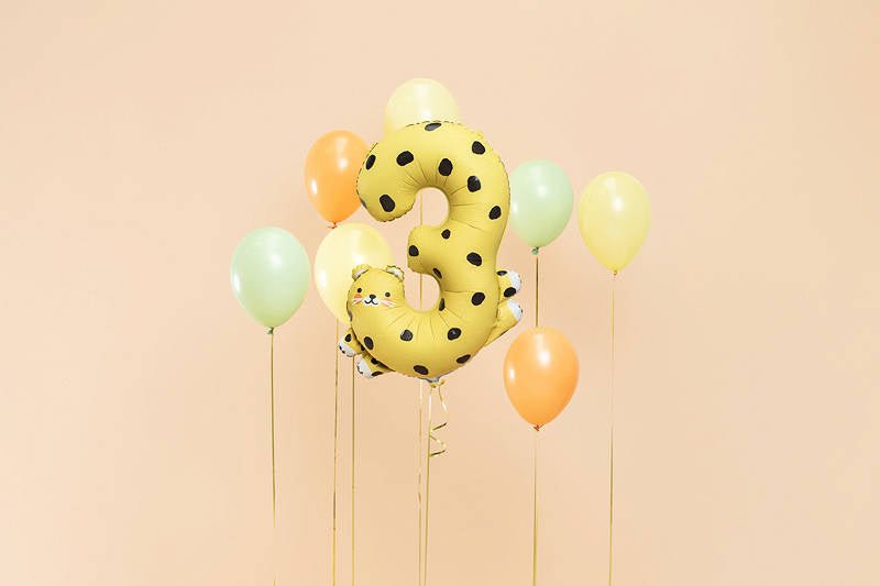 XXL Zahlenballon "Gepard 3" - 98cm - Party im Karton