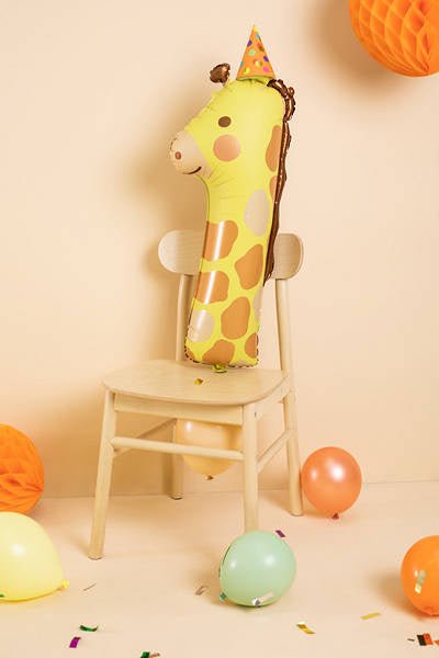XXL Zahlenballon "Giraffe 1" - 90cm - Party im Karton