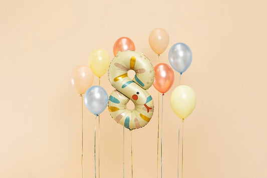 XXL Zahlenballon "Schlange 8" - 88cm - Party im Karton