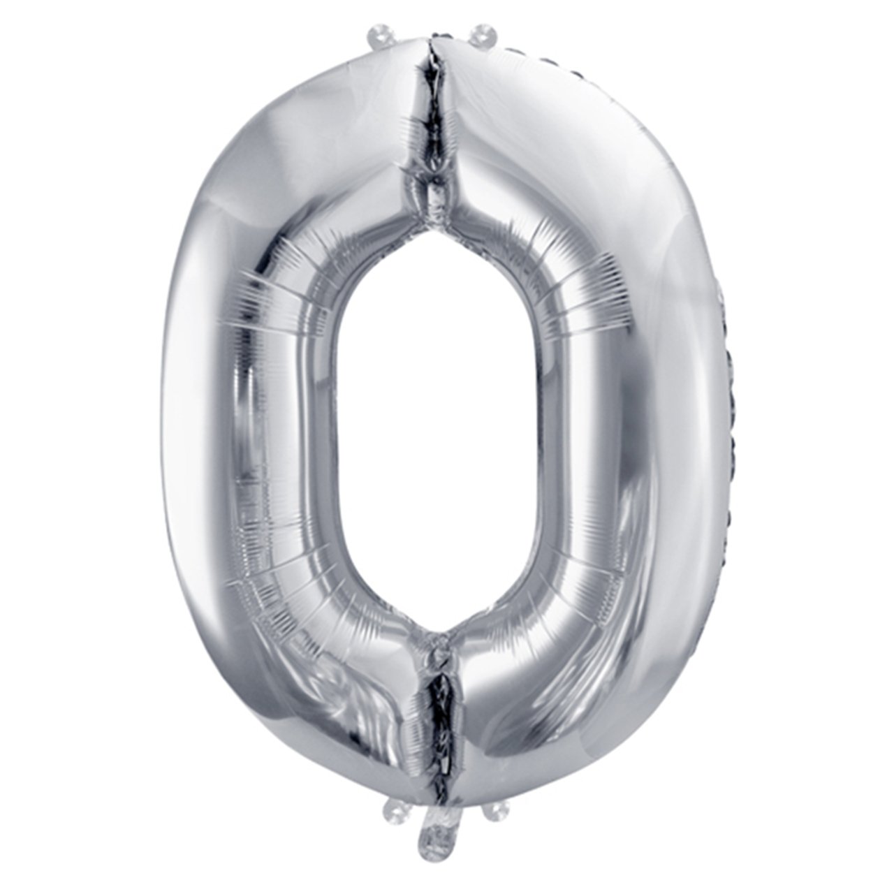 XXL Zahlenballon Silber - Party im Karton