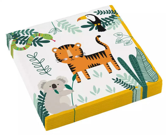 16 Servietten "Dschungel" 33cm - Party im Karton