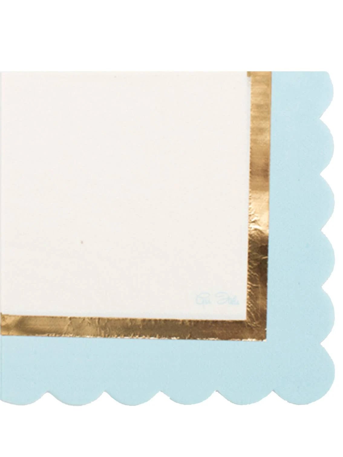 16 Servietten " hellblau/weiß" 33cm - Party im Karton