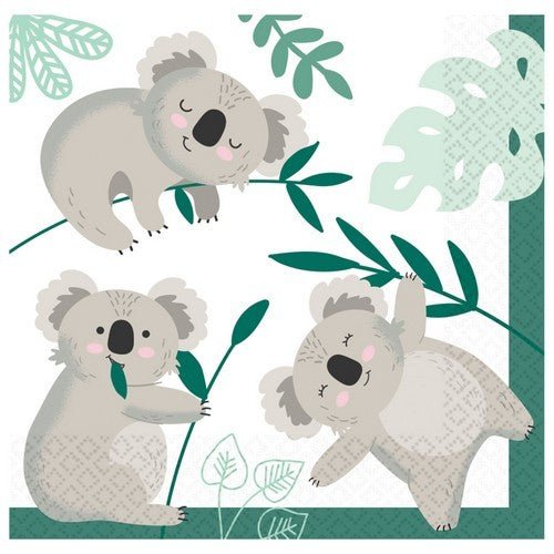 16 Servietten "Koalas" 33cm - Party im Karton