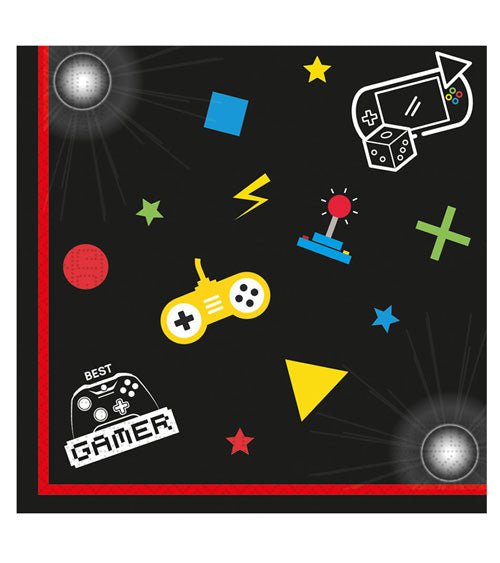 20 Servietten "Gamer" 33cm - Party im Karton