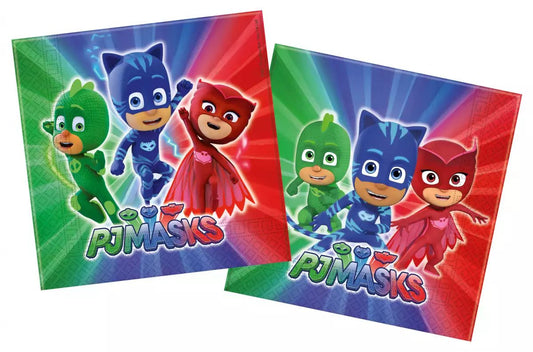 20 Servietten "PJ Masks" 33cm - Party im Karton