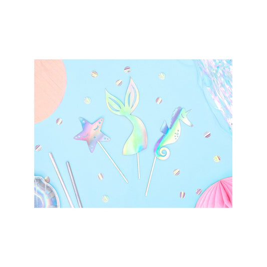 3 DIY Caketopper "Meerjungfrau" - Party im Karton