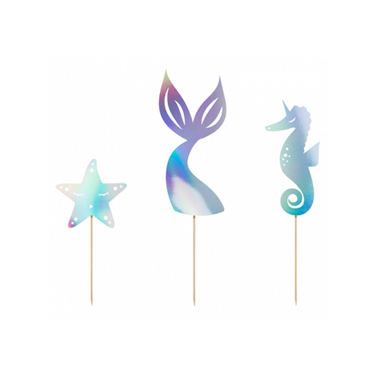 3 DIY Caketopper "Meerjungfrau" - Party im Karton