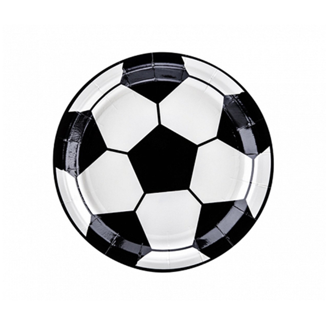6 Pappteller "Fußball" - 18cm - Party im Karton