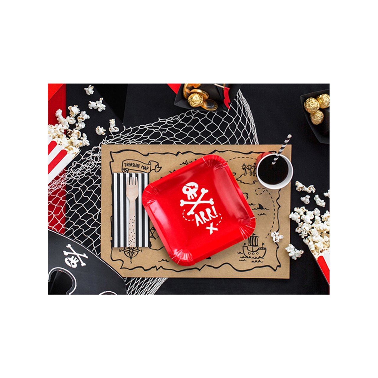 6 Pappteller "Pirat" - 20cm - Party im Karton