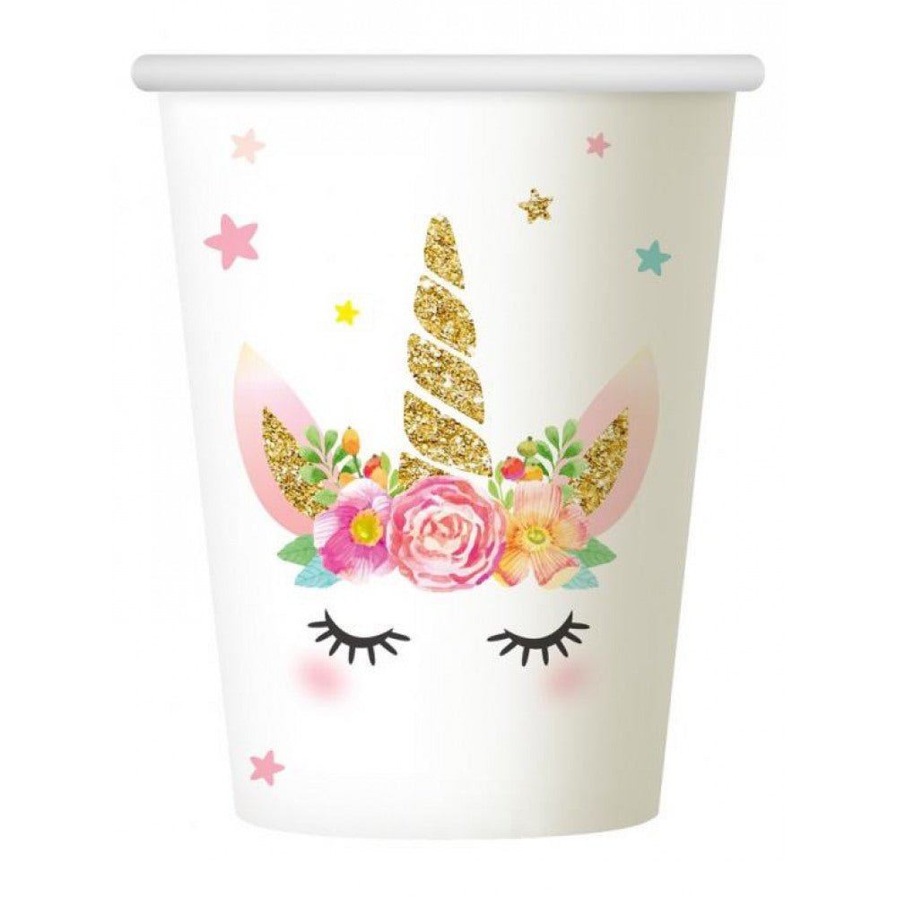 6 Partybecher" Einhornzauber" 266ml - Party im Karton