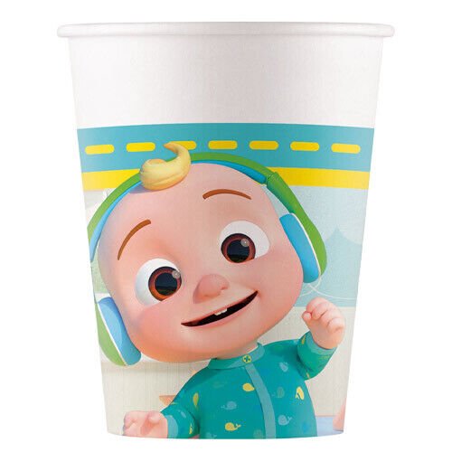 8 Pappbecher "Cocomelon - Klein Joni" - 200ml - Party im Karton