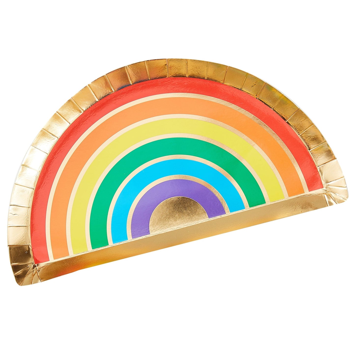 8 Pappteller "Regenbogen" - 28cm - Party im Karton