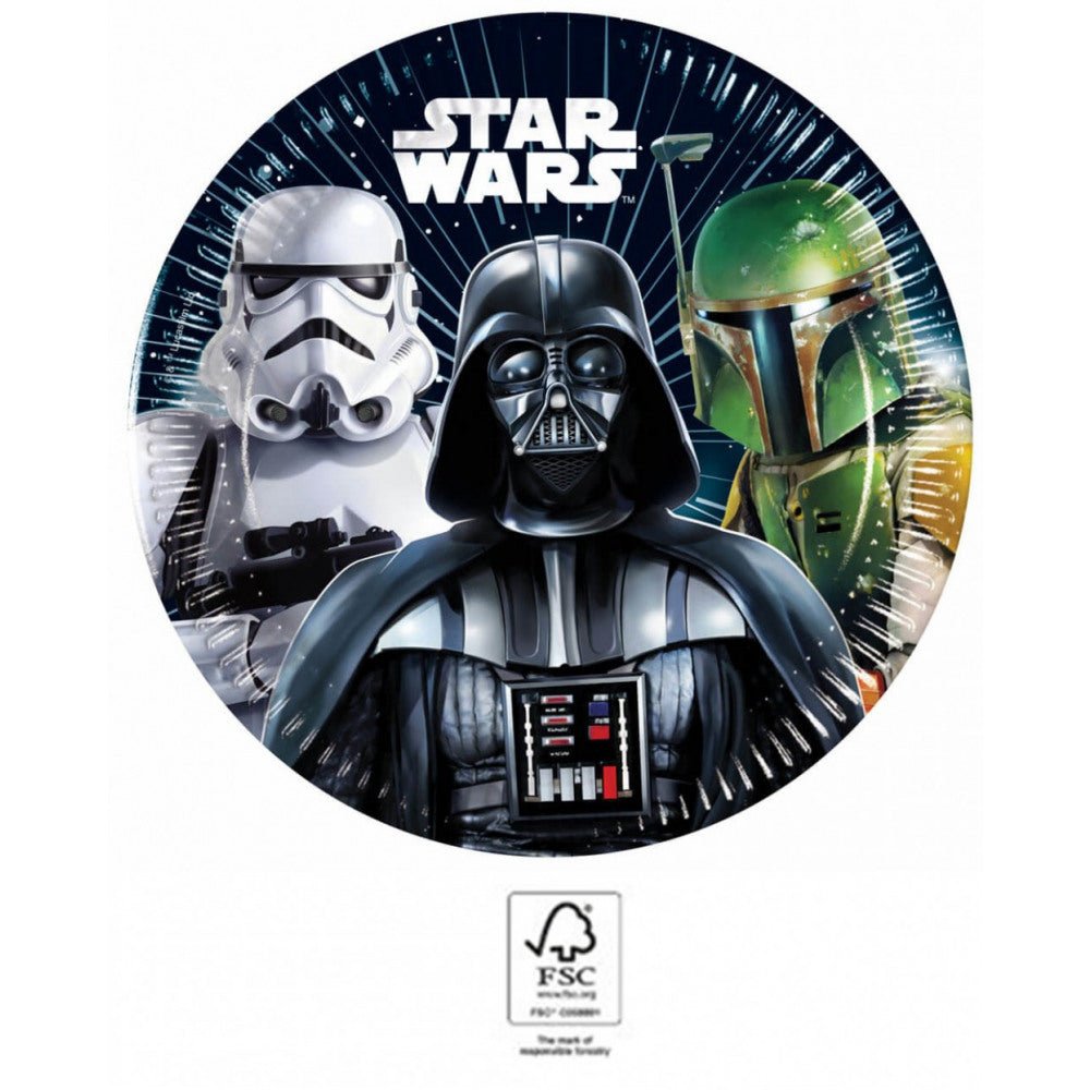 8 Pappteller "Star Wars" - Ø 19,5cm - Party im Karton