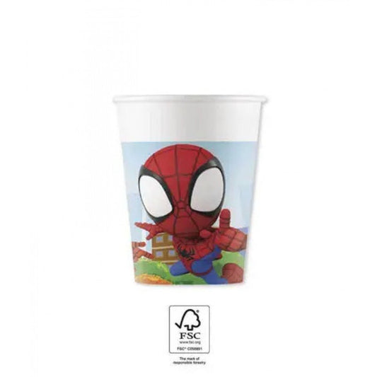 8 Partybecher "Spidey" - 200ml - Party im Karton