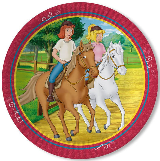 8 Partyteller "Bibi und Tina" - 23cm - Party im Karton