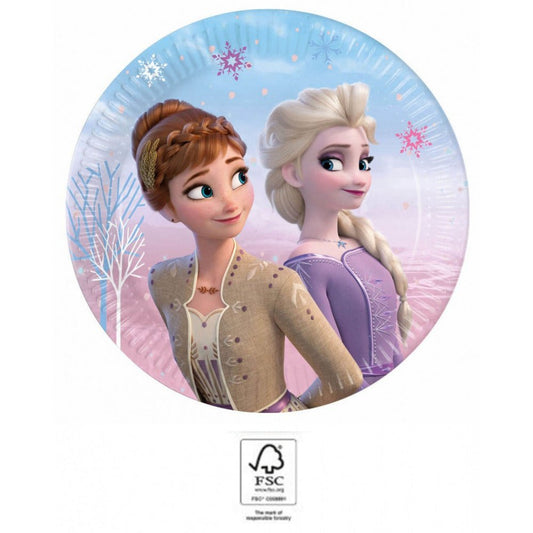 8 Partyteller "Frozen" - Ø 19,5cm - Party im Karton