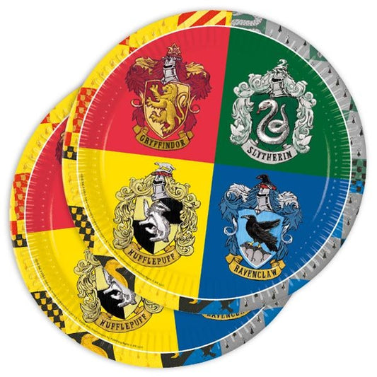 8 Partyteller "Harry Potter - Hogwarts" - 23cm - Party im Karton