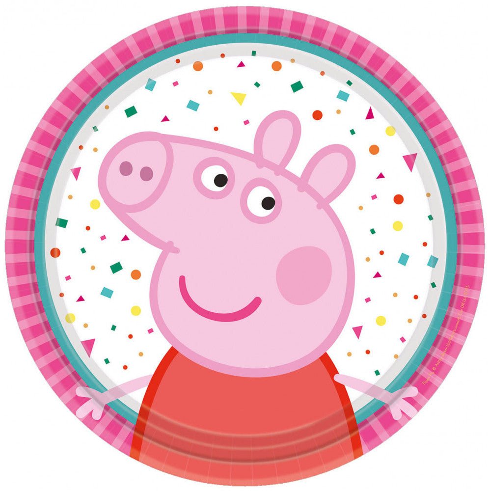 8 Partyteller "Peppa Wutz" - 18cm - Party im Karton