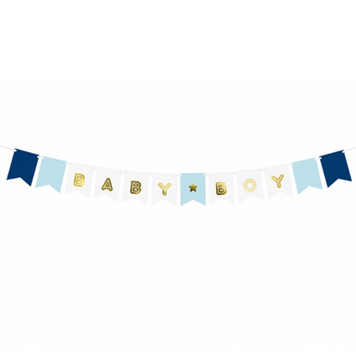 Banner Girlande "Baby Boy" - Party im Karton