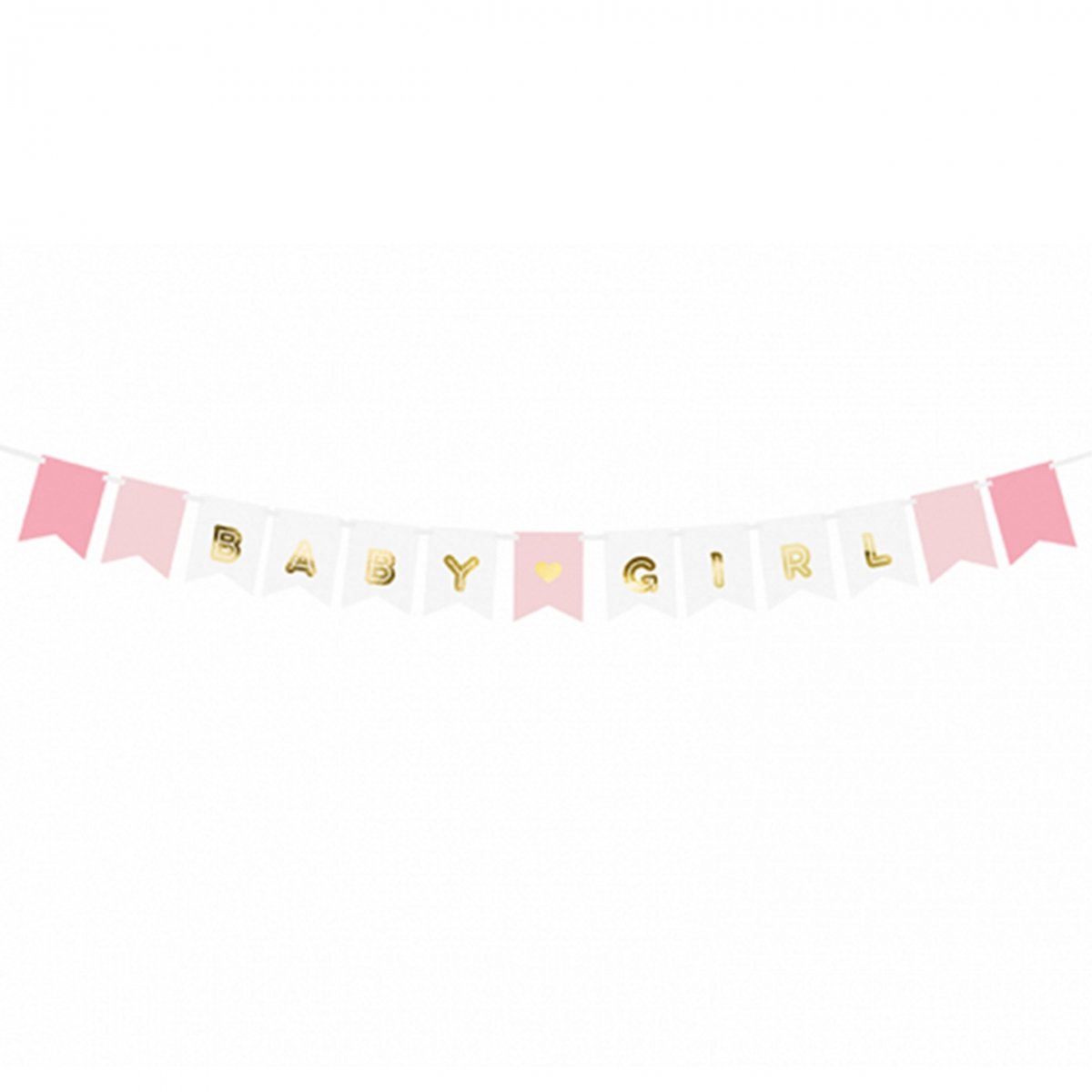 Banner Girlande "Baby Girl" - Party im Karton