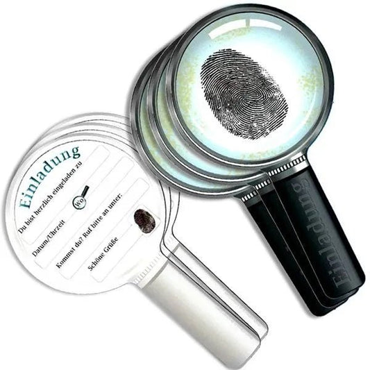 Einladung "Detektiv - Lupe" - 6 Stück - Party im Karton