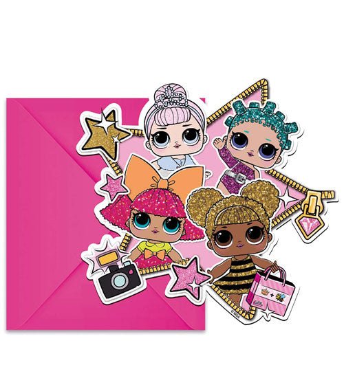 Einladung "LOL. Surprise" - 6 Stück - Party im Karton