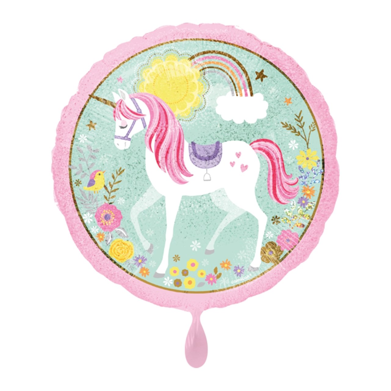 Folienballon "Believe in Unicorns- Einhorn" 43cm - Party im Karton