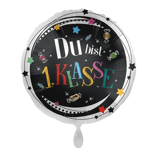 Folienballon Einschulung "1. Klasse" - Party im Karton