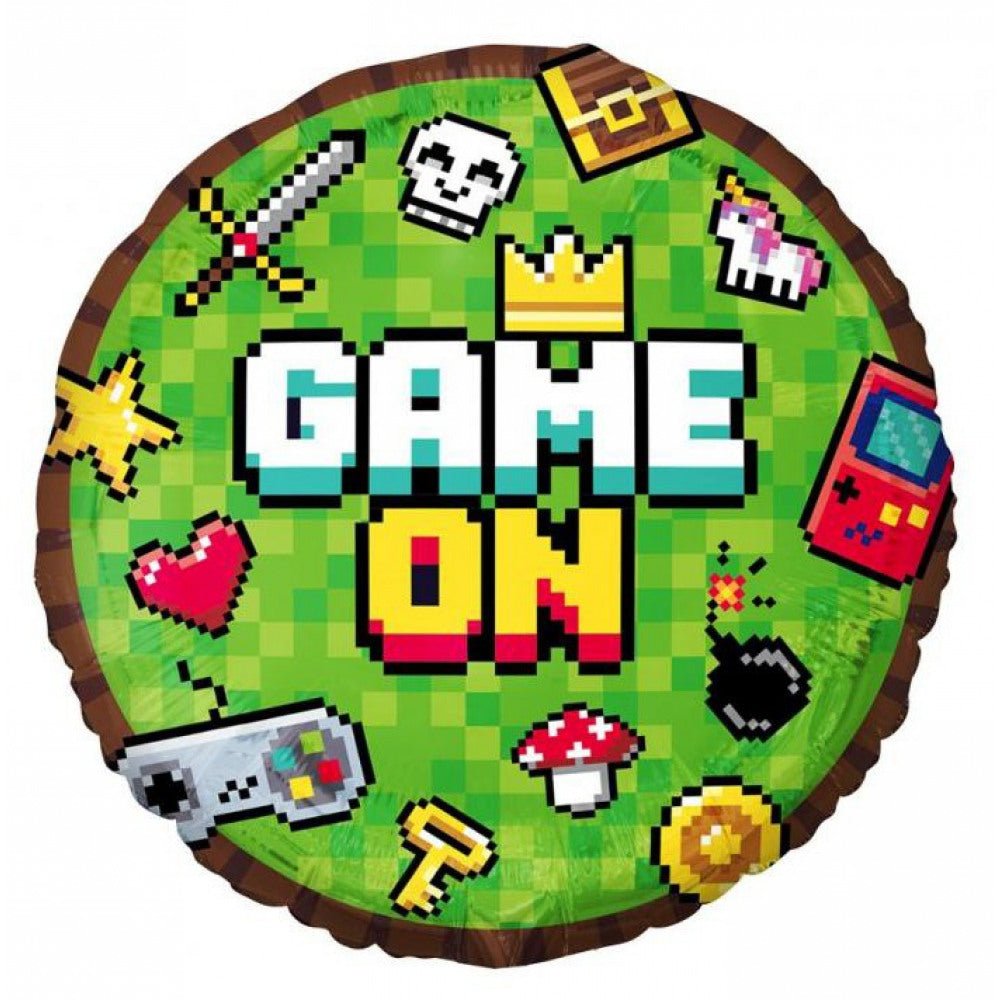 Folienballon "Game on" 36cm - Party im Karton