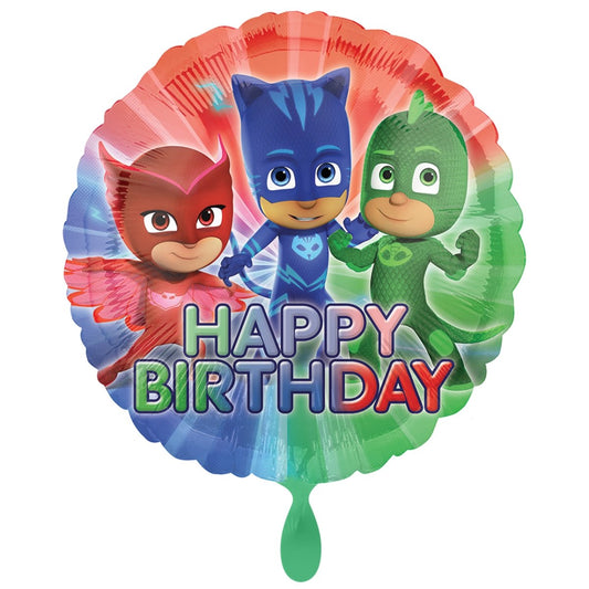 Folienballon "PJ Masks Happy Birthday" 43cm - Party im Karton