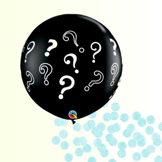 Gender Reveal XXL Ballon Blau - Party im Karton