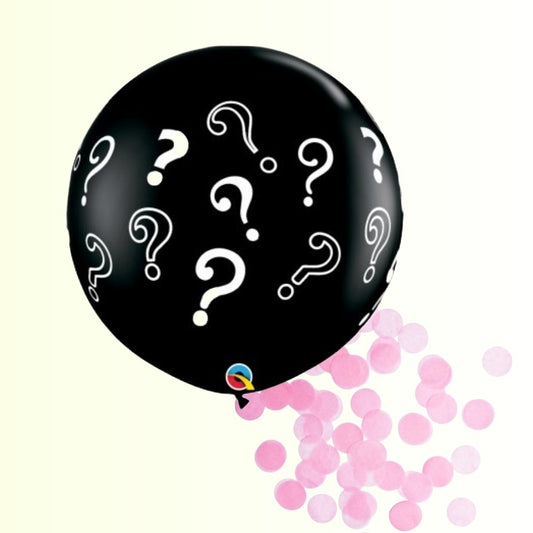 Gender Reveal XXL Ballon Rosa - Party im Karton