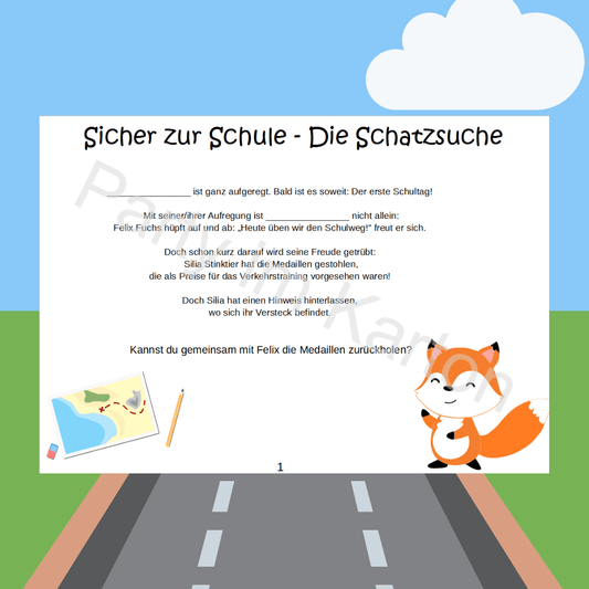 NEU! Sicher zur Schule - Die Schatzsuche - Download - Party im Karton