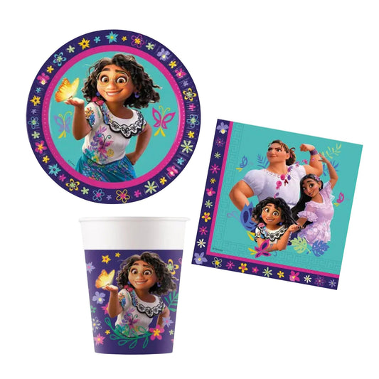 Partygeschirr "Encanto" - 36 Teile - Party im Karton